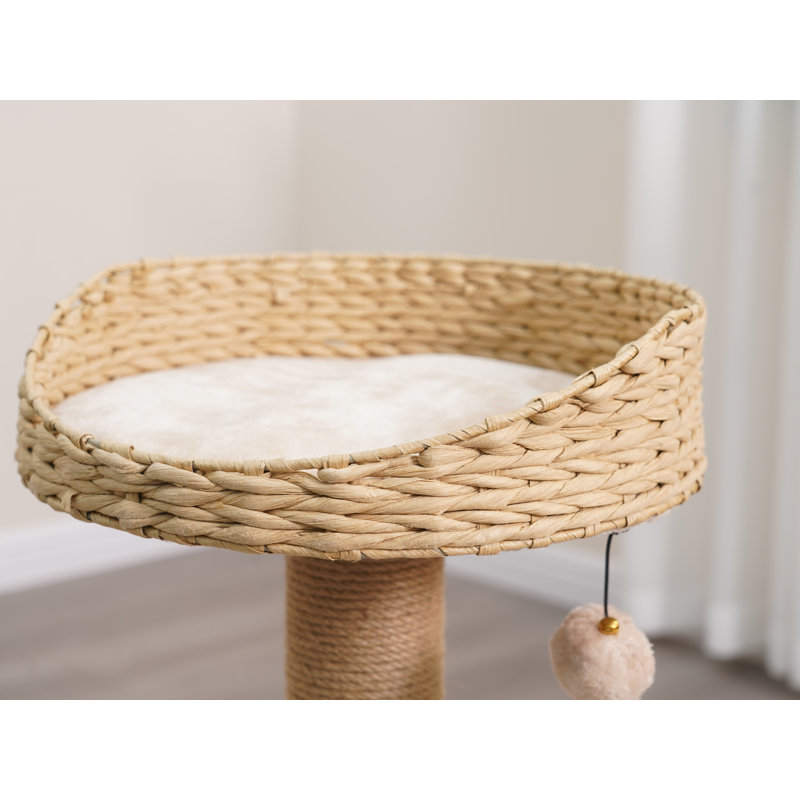 Medium Cream Sisal Cat Tree with Perches and Scratching Post