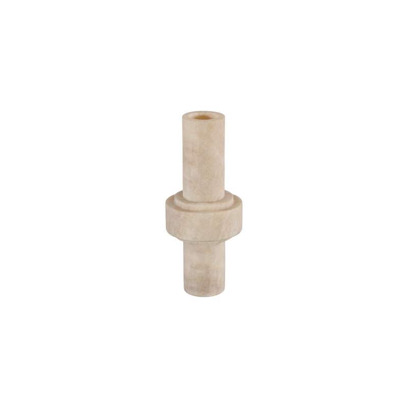 Stone Vase, Cream, Large, 12" H x 5" W x 5" D