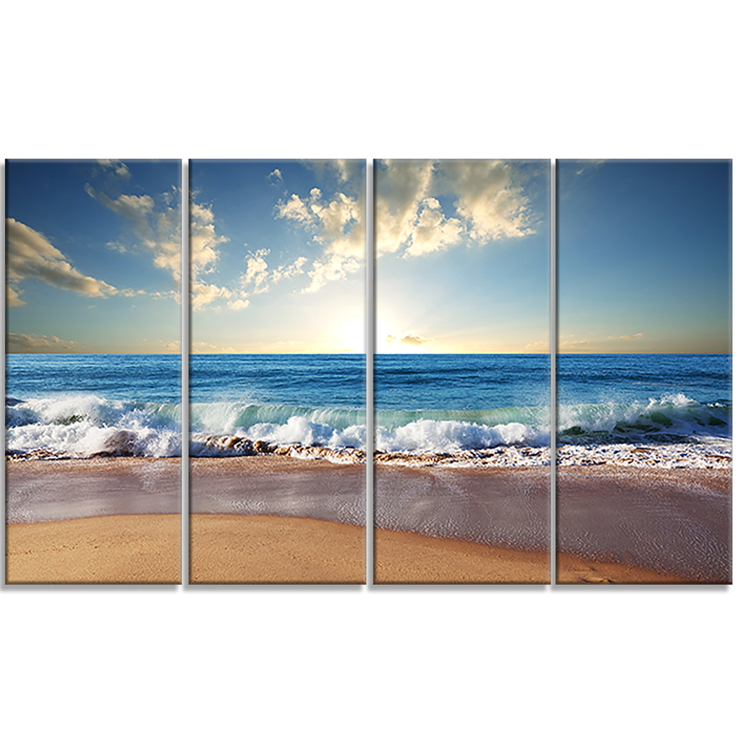 " Sea Sunset Seascape " 4 - Pieces Highland Dunes