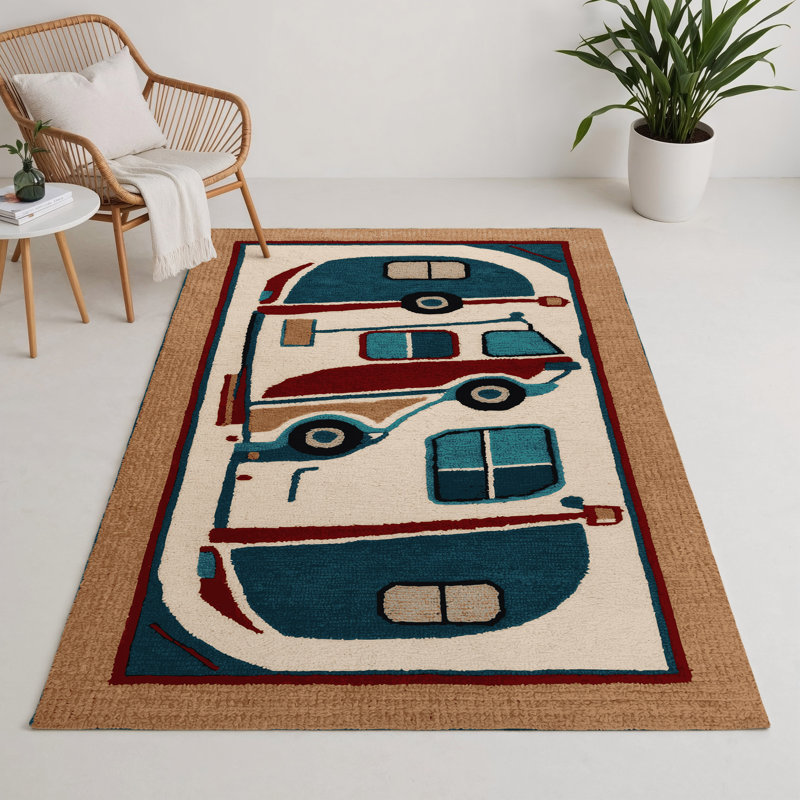 Tapis intérieur et extérieur noir Transport, Rectangulaire 3 pi x 5 pi