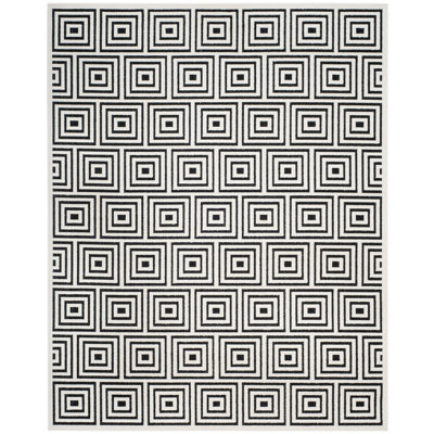 Tapis noir et crème Bosco