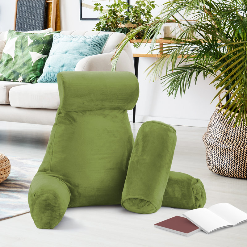 Nestl Reading Back Pillow For Reading & Bed Rest, 22" H x 36" W x 13" D, Calla Green