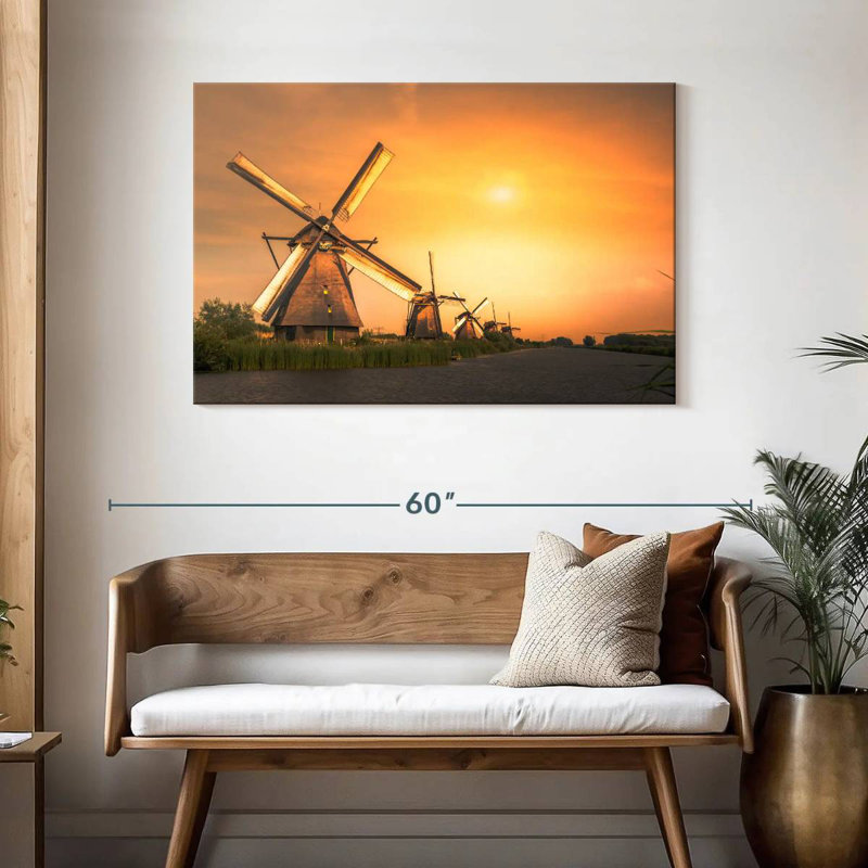 Moulin à vent hollandais Alvord, H 30 po x l 45 po