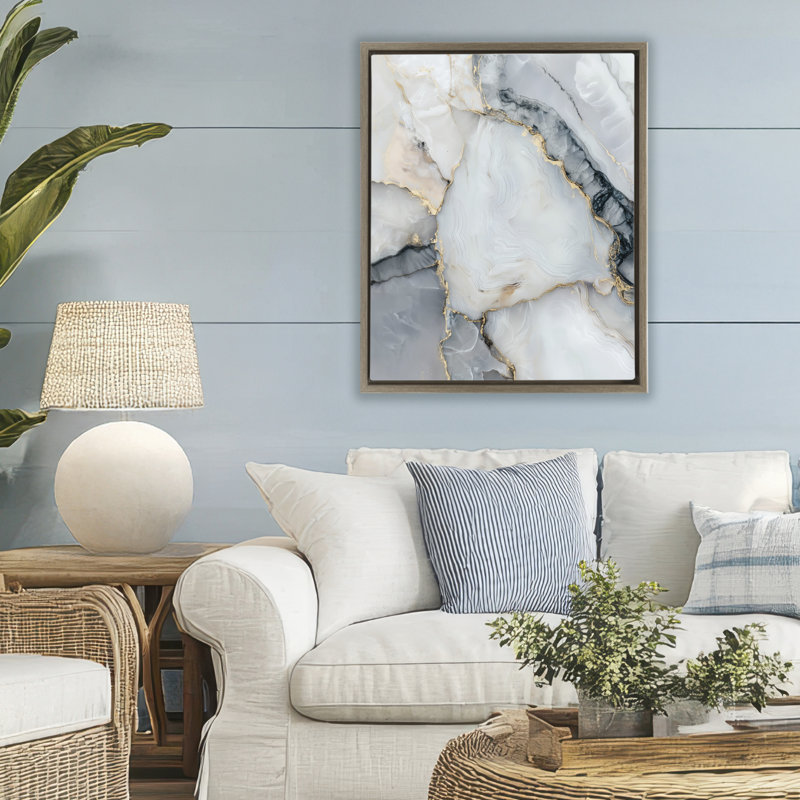 Cadre flottant en géode de luxe en pierre, design par Svetlana Aleynikova, H 31 po x l 25 po, Cadre flottant orme Montalcino