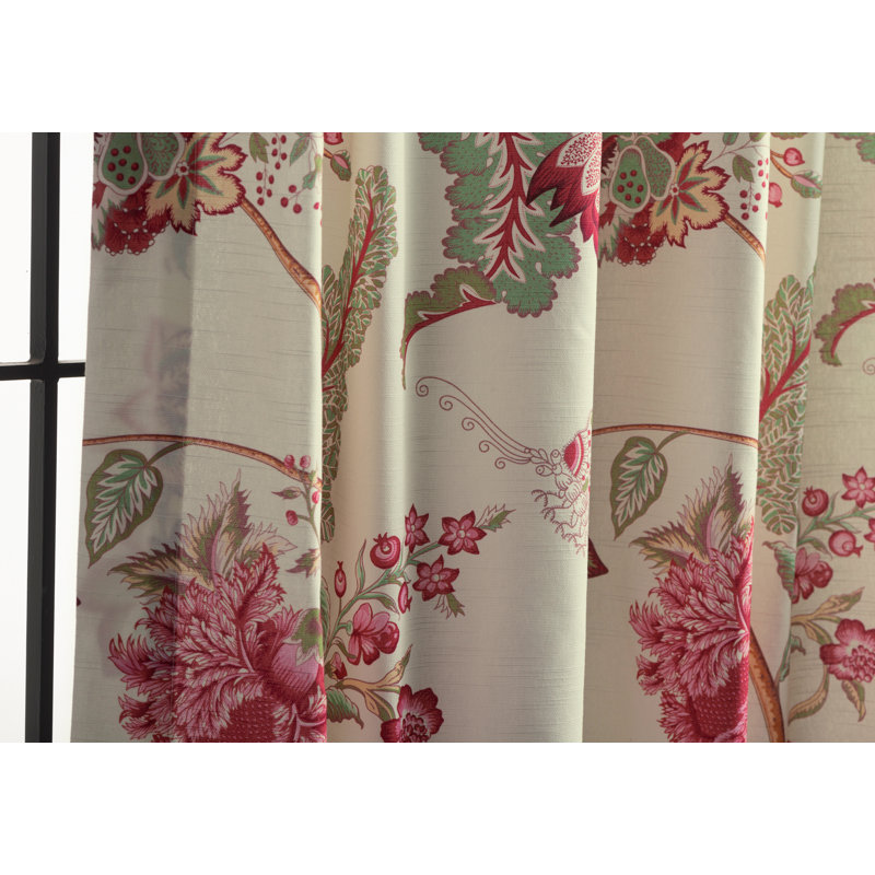 Ensemble de 1 rideau 100% coton Maison d'Hermine Chantilly - 50 po x 96 po, L 50 po x L 96 po