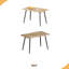 Bureau moderne en bois aggloméré minimaliste moderne, pieds en métal, petite table de salle à manger, bureau d'ordinateur, bureau, table de cuisine-568478931