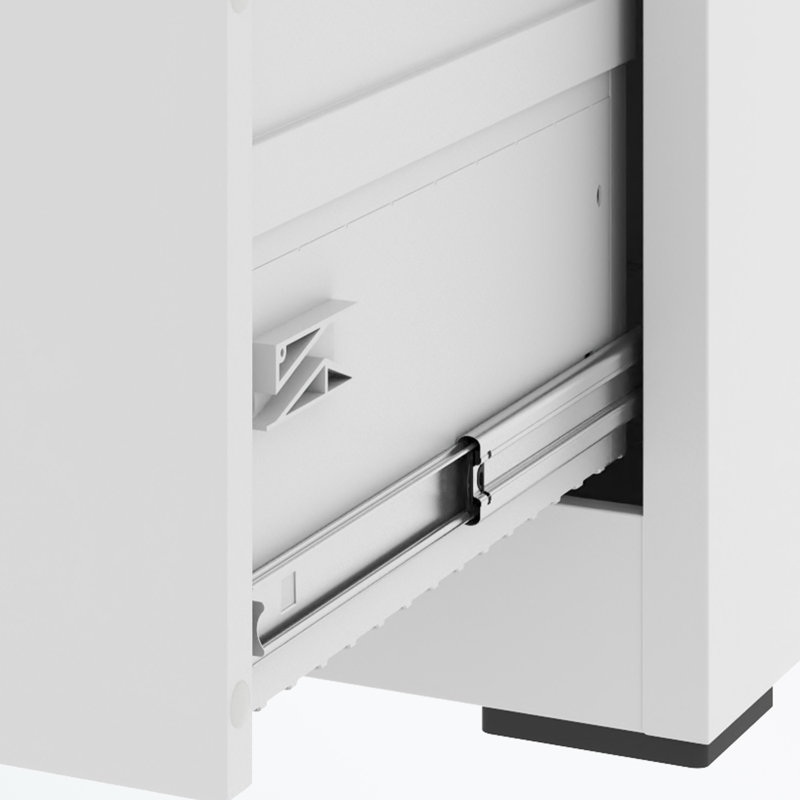 metal frame File Cabinet with 2 Drawers, White