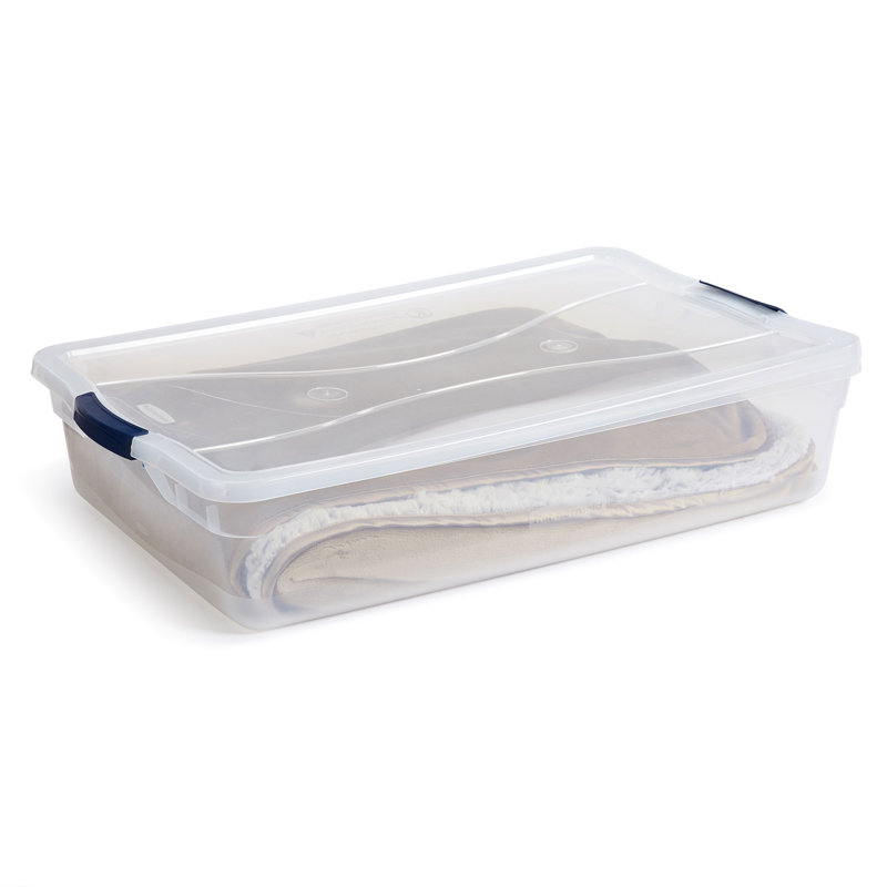 Rubbermaid Cleverstore Clear 41 Qt Plastic Storage Bins with Lids, 4-Pack, 4 Pack