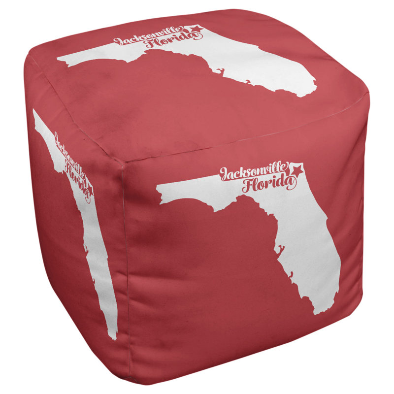 Repose-pieds cube floride Jacksonville, Rouge