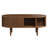 43.4'' Oval Coffee Table With Hidden Storage, Fluted Accent Center Table With Tambour Sliding Doors-479178908