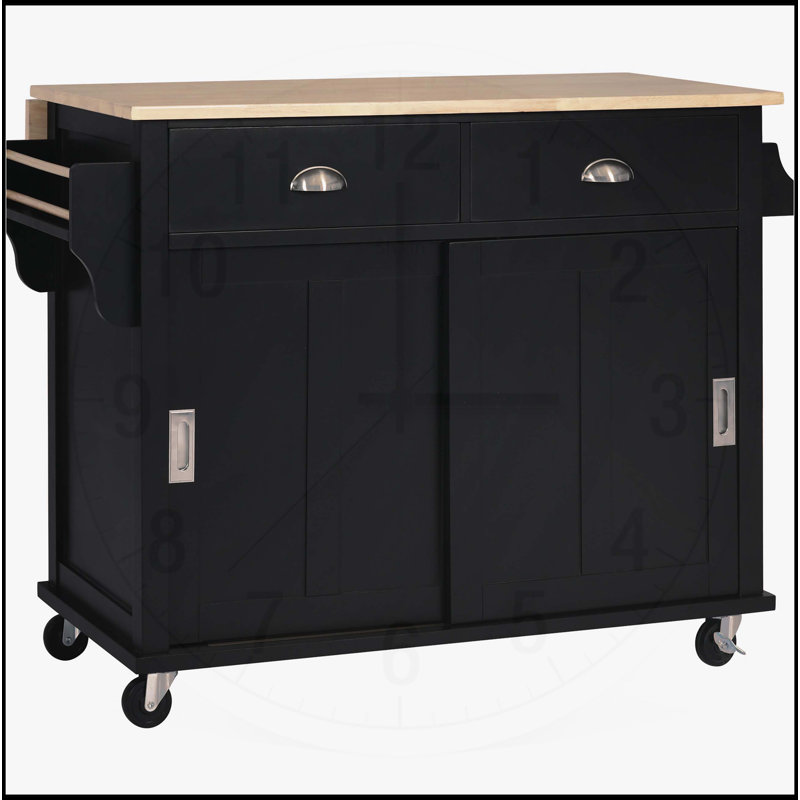 Versatile Kitchen Cart with Advanced Features for Enhanced Functionality, Black