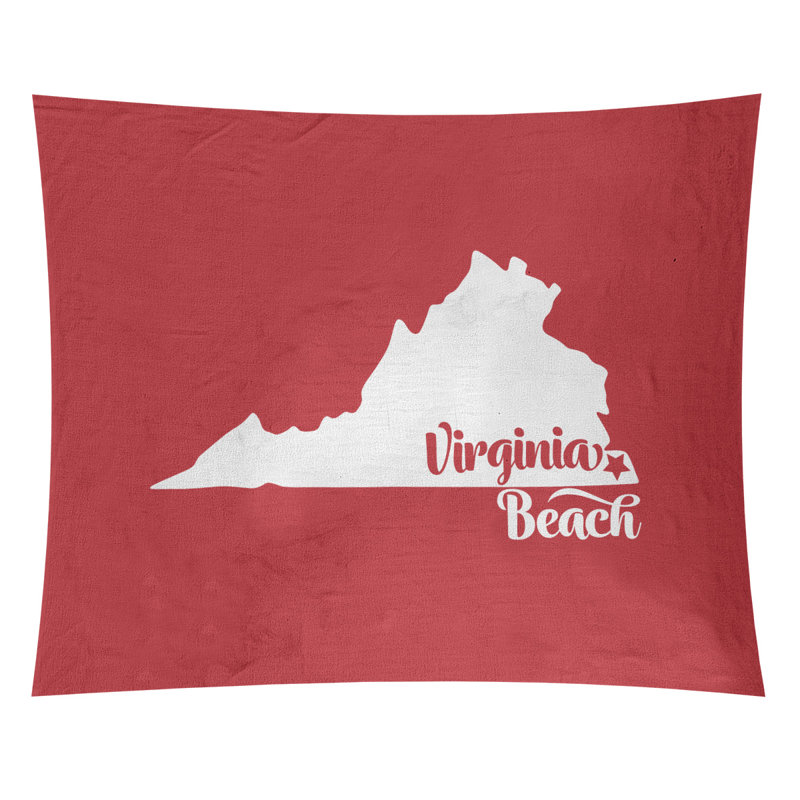 Tapisserie de Virginia Beach, H 27,5 po x l 37,5 po, Rouge