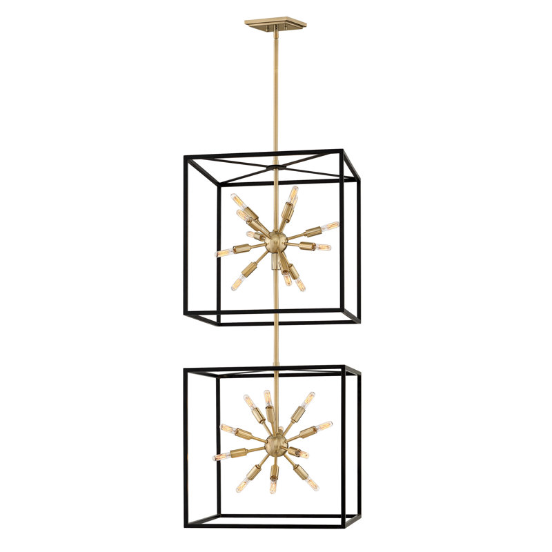Aros 24-Light Sputnik Modern Linear Chandelier