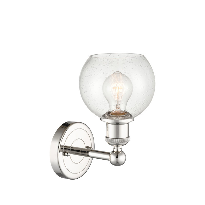 Cheboygan Armed Sconce, Seedy, Polished Nickel
