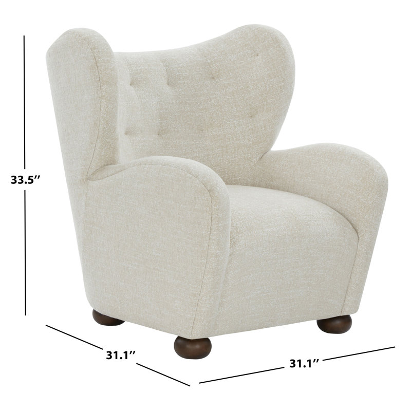 Galloway Wingback Accent Chair, Taupe Chenille