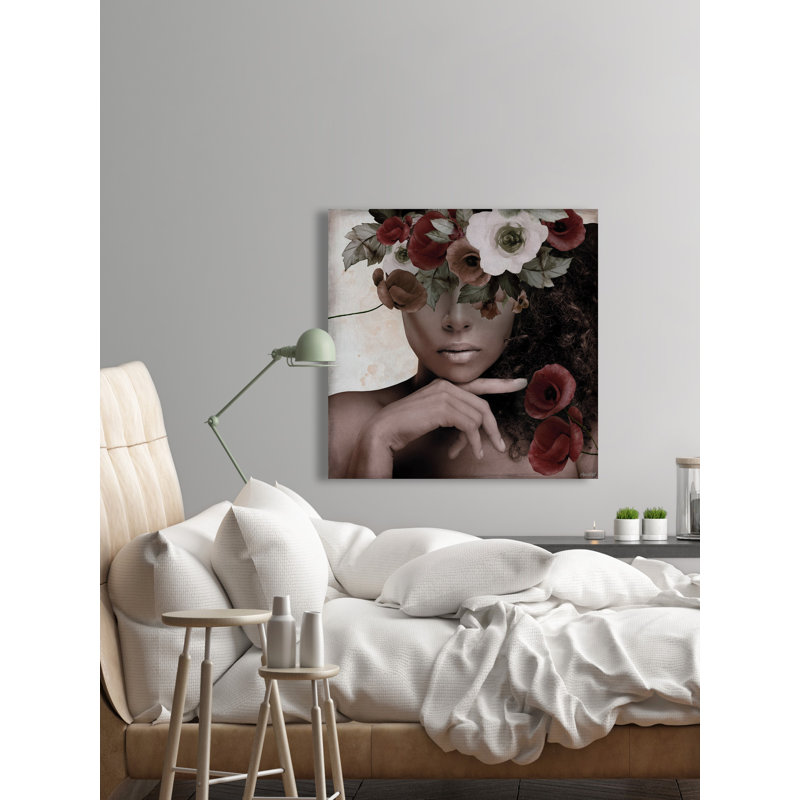 Charming Beauty - Wrapped Canvas Painting, 45cm H x 45cm W x 3.81cm D