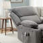 Fauteuil inclinable gris télécommandé pour les personnes âgées avec fonctions de chauffage et de massage, ce qui permet de se lever plus facilement.