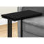 Table à collation moderne avec base en métal noir pour chambre à coucher, salon, bureau dans la chambre, espace
