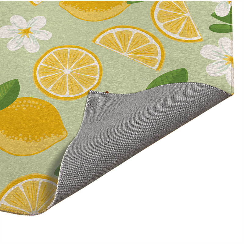 Tapis de bureau léger et antidérapant Lemmie, L 84 po x P 60 po, Vert