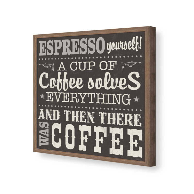 «Coffee Lovers» par Pela Studio, reproduction d'art, 12 W x 12 H, Brown, Framed Print