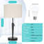 Lampe de table en métal USB