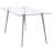 Vendas Chrome Rectangular Glass Top Dining Table