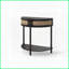 Table basse en rotin Boho avec 2 tiroirs de rangement et amp; Tablette inférieure, table d'appoint de salon peu encombrante
