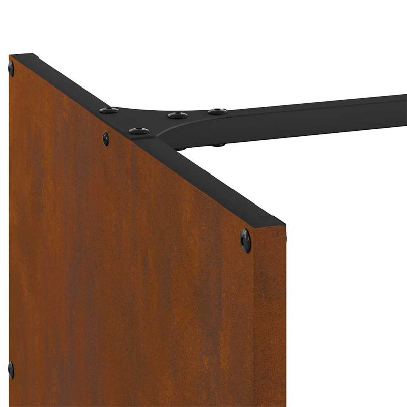Support à bois vieilli vidaXL 15,7 x 15,7 x 15,7 po