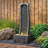Barcot 38" Indoor/Outdoor Curved Waterfall Fountain with LED Lights in Faux Slate-1432217110