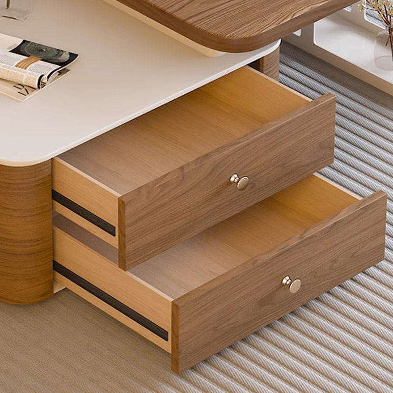 Cream-style simple solid wood coffee table