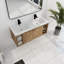 Meuble-lavabo mural avec lavabo double, charnière de porte à fermeture douce (ensemble KD)