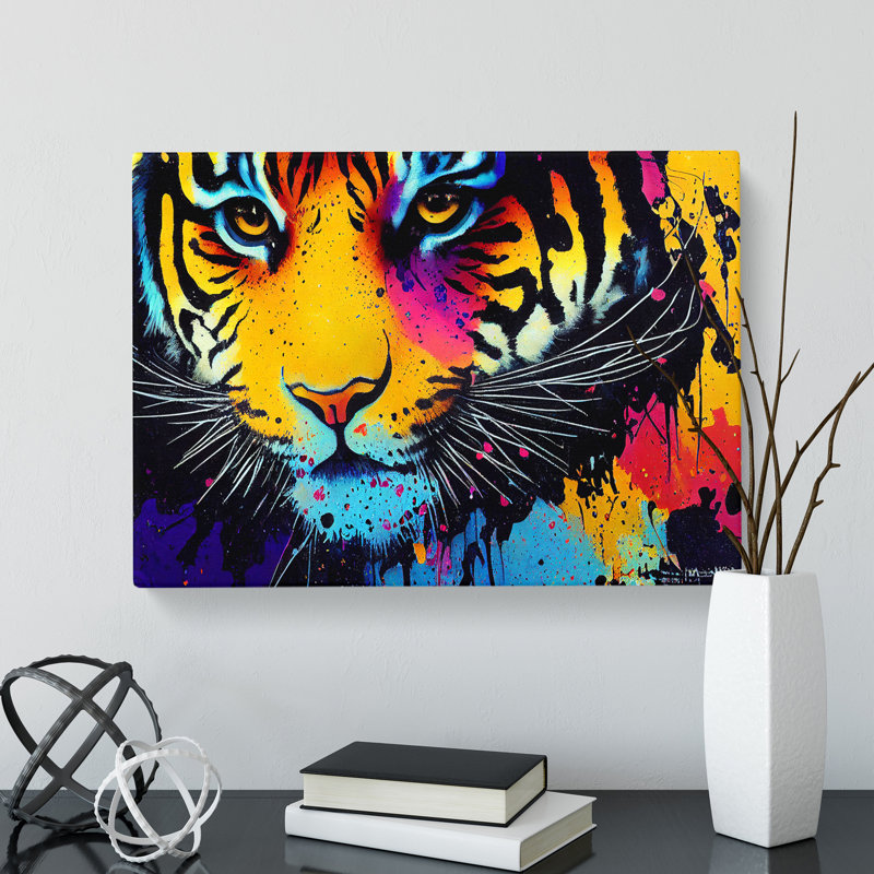 Tiger Splash Vol.5 Abstract - Wrapped Canvas, 50cm H x 76cm W x 3cm D