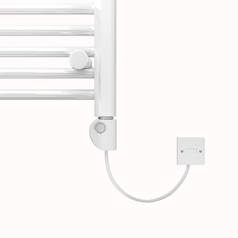 Grist Curved Towel Rail Heated Towel Rails, White