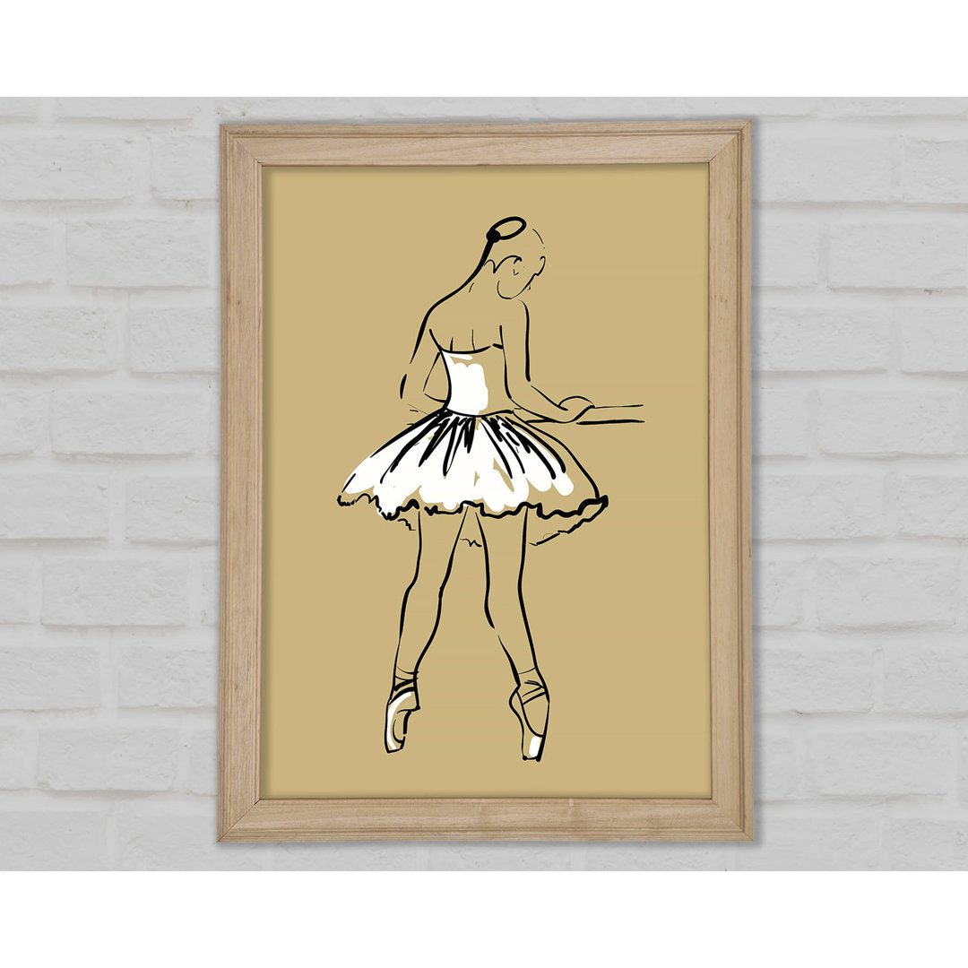 Brauner Ballerina 2 Gerahmter Druck