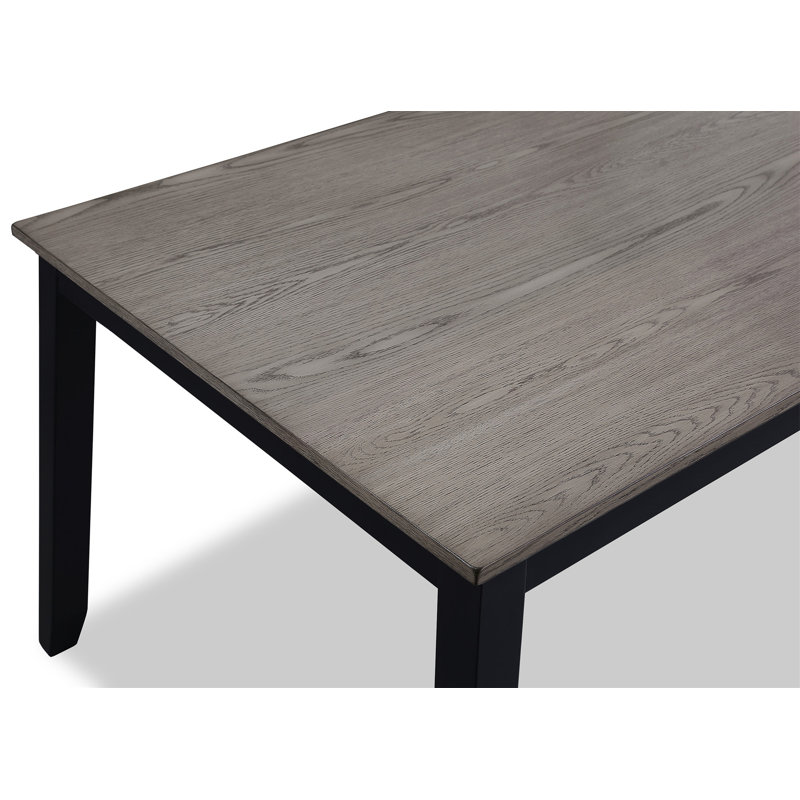 Ensemble de salle à manger 7 pièces avec table rectangulaire et chaises rembourrées grises, idéal pour les repas décontractés et élégants