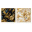 Quartes - Ensemble de 2 collages carrés botaniques abstraits-101852497-101852500