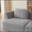 Canapé surdimensionné compressé 3 places avec tissu chenille, sans assemblage, peu encombrant pour le salon et l’appartement-413249748