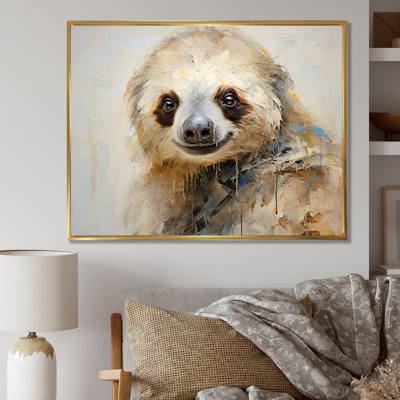 «Thoughtful Sloth», reproduction sur toile