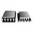 Quirion Resin, Wood & Non-Woven Fabric Decorative Storage Boxes - Modern Multipurpose Organizer for Stylish Spaces, Set of 3