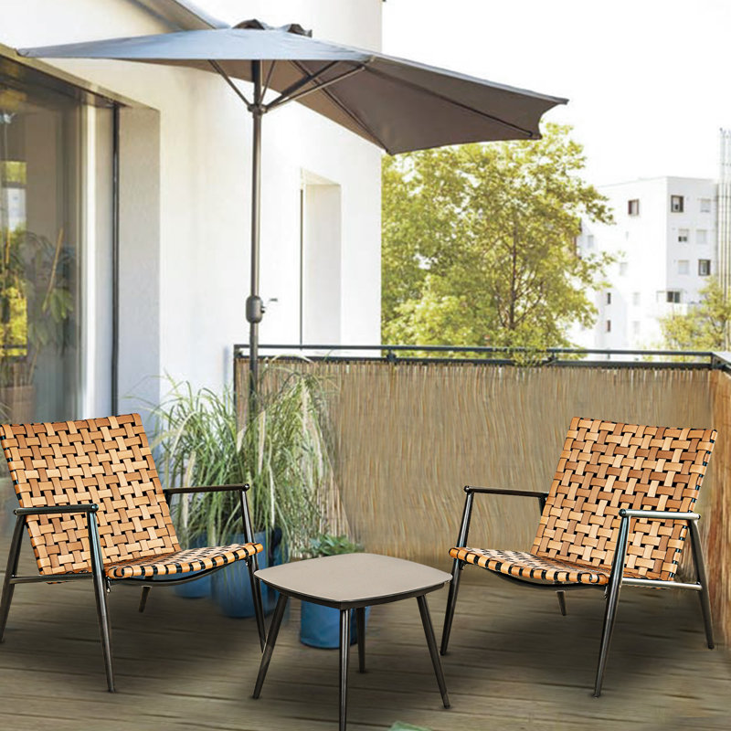 Ensemble de conversation en osier pour 2 personnes Luxullian