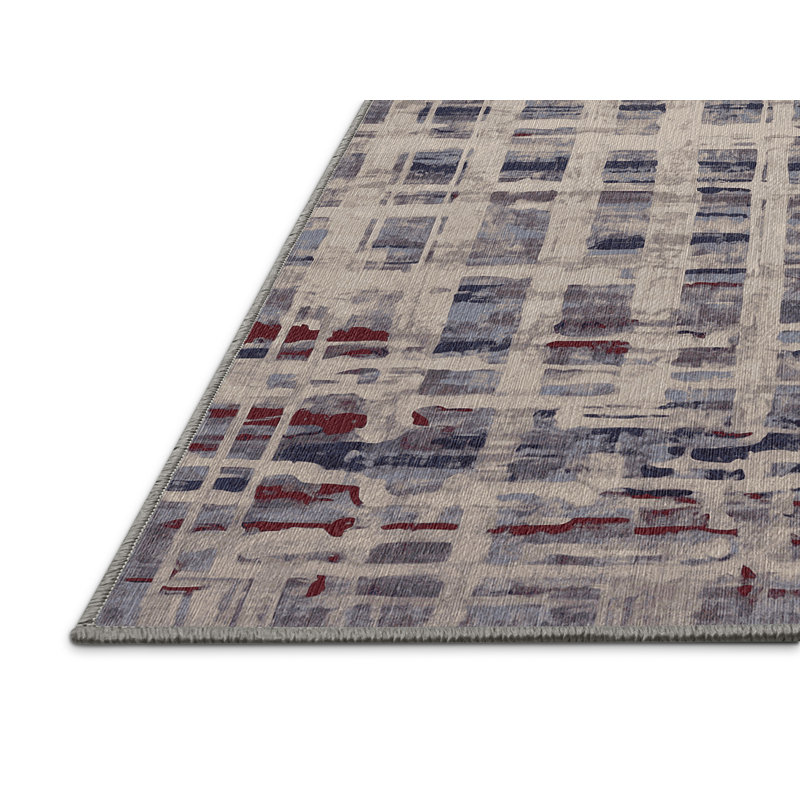 Machine Washable Gray Area Rug, Rectangle 8' x 10'