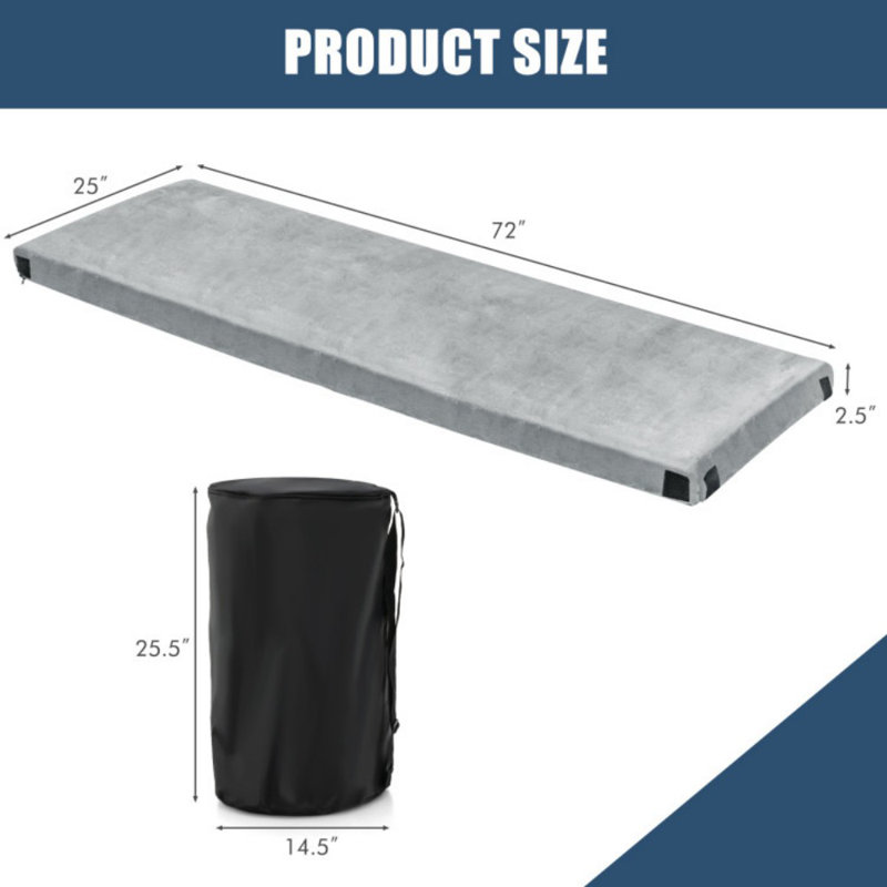 Matelas léger de camping portable pliable avec sac de transport
