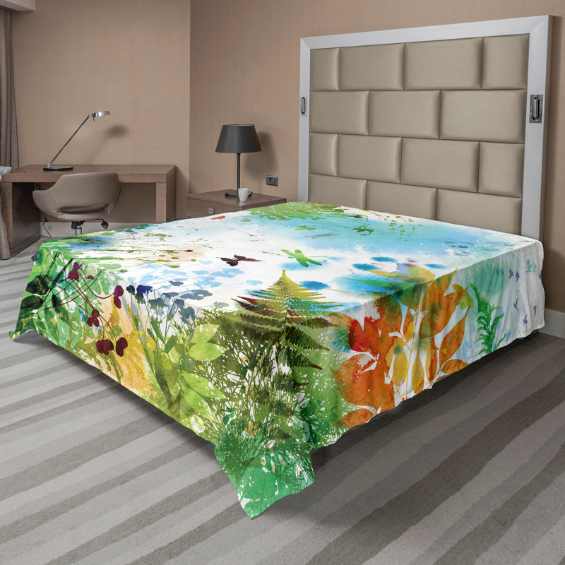Multicolore Ambesonne, Drap plat très grand californien