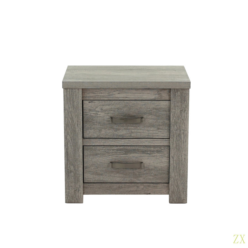 Table de chevet en bois 2 tiroirs