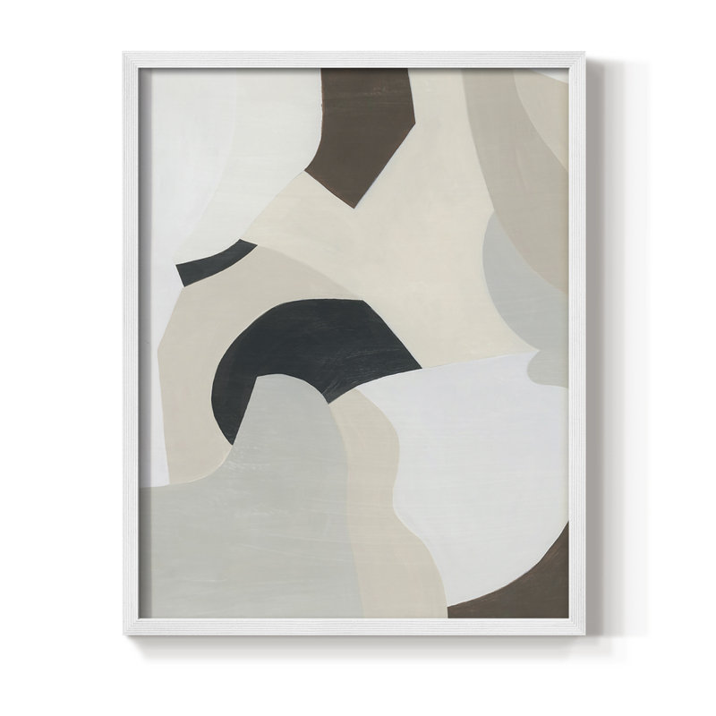 «Shifting Neutrals I», reproduction encadrée - bois massif, Cadre simple blanc, H 28 po x l 22 po