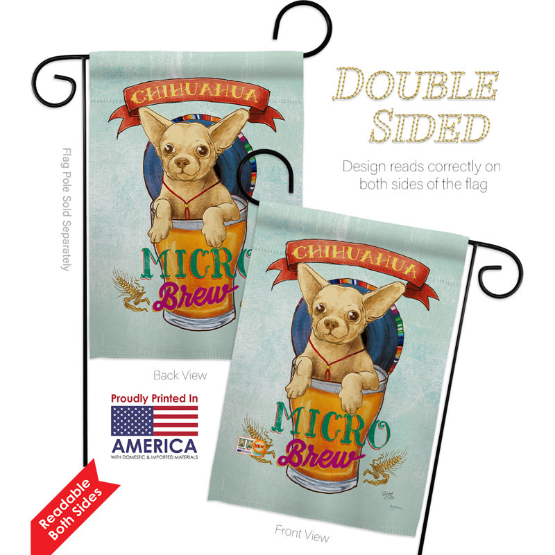 Double Sided 18.5 in. H x 13 in. W Polyester Animal Flag set