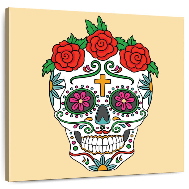 Kerner Mexican Floral Skull
