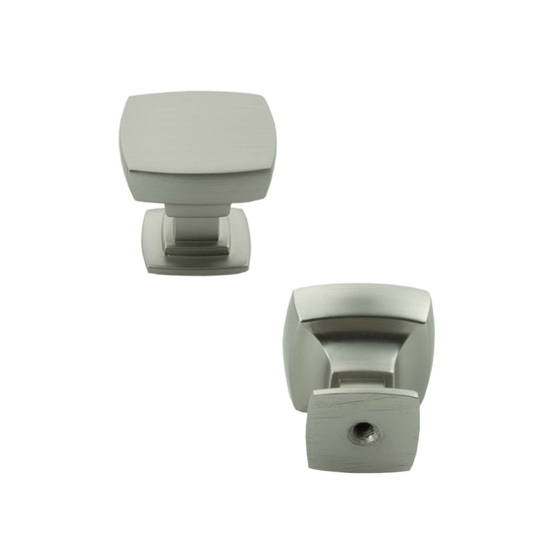 Modket 1 1/8" Solid Square Knob, Brushed Champagne Bronze, 1