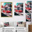 «Red Car Grey Race Car Elegance II», reproduction sur toile de voiture exotique-176609346-176609348