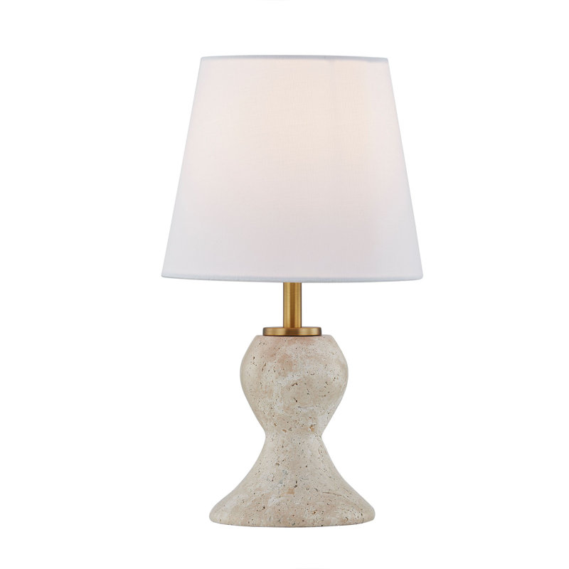 Mini lampe Hansel 12,5 "avec abat-jour en lin, beige